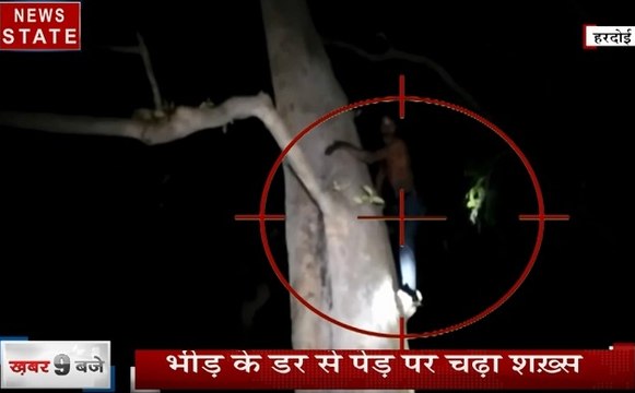 Uttar pradesh: भीड़ से जान बचाने के लिए पेड़ पर चढ़ा युवक, हुआ बच्चा चोर अफवाह का सिकार
