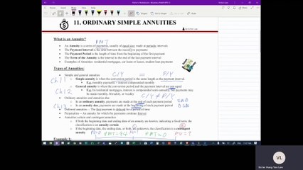 Ordinary Simple Annuities 001