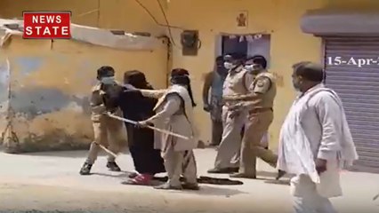 लॉकडाउन का पालन करा रही पुलिस से महिला ने की मारपीट