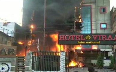 लखनऊ के दो होटल में लगी भीषण आग, चार लोग मरे