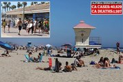 Ventura and Orange County beaches fill up as people seek relief from the heat and weeks of staying