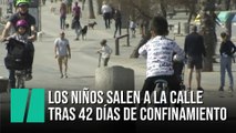 Los menores de 14 años salen a la calle tras 42 días de confinamiento
