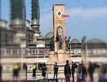 Taksim Atatürk anıtına çirkin saldırı