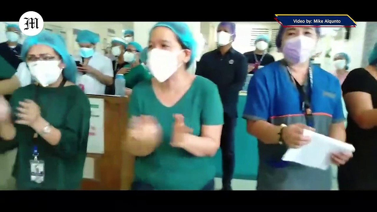 WATCH: Covid-19 patients send-off at Sta. Ana Hospital in Manila