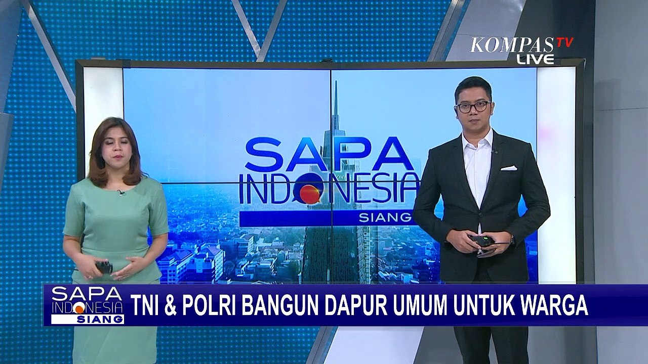 Bangun Dapur Umum, Petugas Gabungan Masak Makanan Untuk Warga