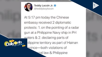 PHL, naghain ng 2 diplomatic protests vs. China