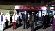 İbni Sina Hastanesi sağlık personellerinden İstiklal Marşı