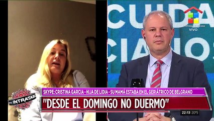 Hija de Lidia quien estaba en el geriátrico de Belgrano