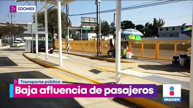 Reportan baja afluencia de pasajeros ante la restricción de movilidad