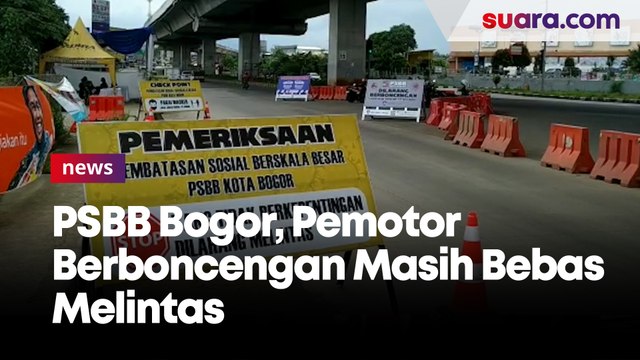 PSBB Bogor, Pemotor Berboncengan Melenggang Bebas Tanpa Diperiksa