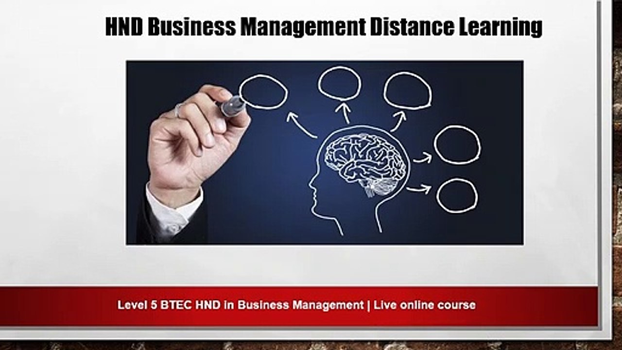 HND business management distance learning