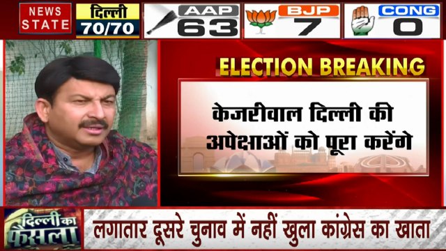 Delhi Election Result : करारी हार के बाद निराश मन से मनोज तिवारी दी केजरीवाल को बधाई