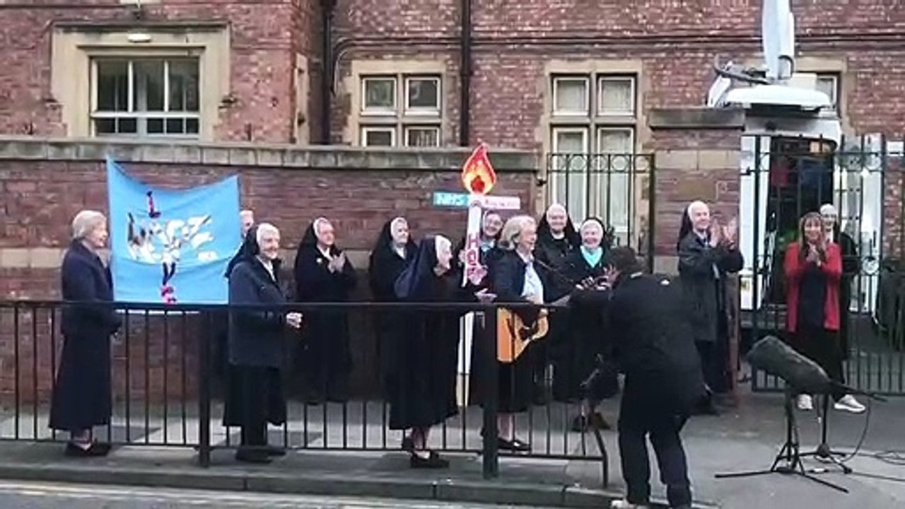 Sunderland's Sisters of Mercy entertaining neighbours at singalong Clap for Carers, 2020