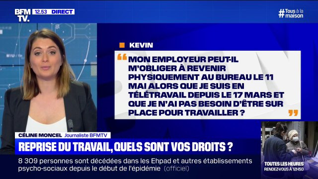 En télétravail, mon employeur peut-il m'obliger à revenir physiquement au bureau le 11 mai? BFMTV répond à vos questions