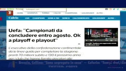 SCUDETTO ALLA JUVE? LA UEFA: SE NON SI RIPARTE, VALE LA CLASSIFICA ATTUALE.