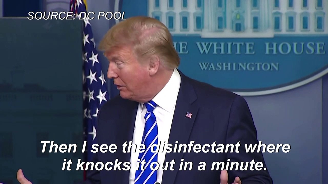 Trump suggests injecting disinfectant to treat coronavirus