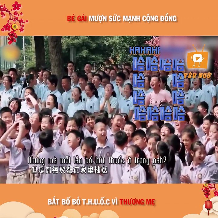 Bé gái lên tv show bắt bố bỏ t.h.u.ố.c cực kì đáng yêu