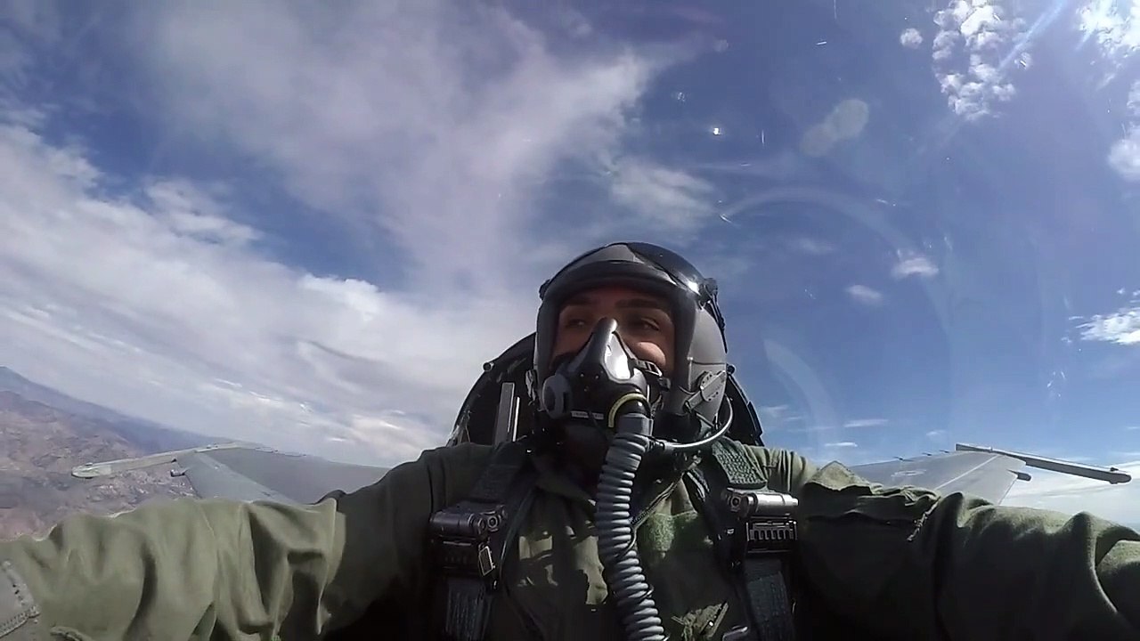 US Air Force F-35A Demo Team Avionics Member Flies in an F-16