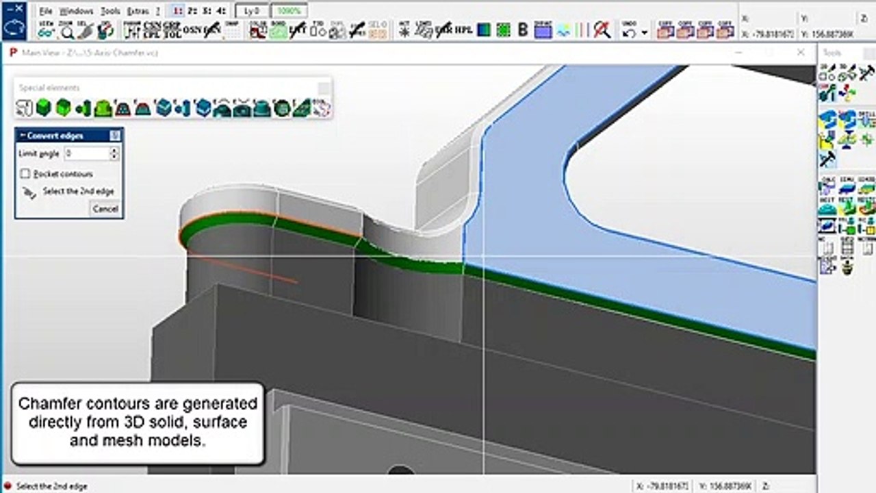 5 Axis Simultaneous Chamfer Milling - Pictures by PC CAD/CAM Software