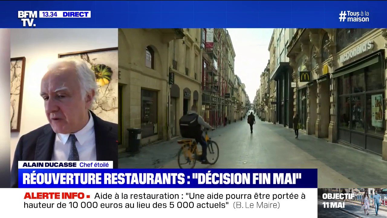 Aide à la restauration: Alain Ducasse est "très satisfait du tempo donné et des précautions prises"