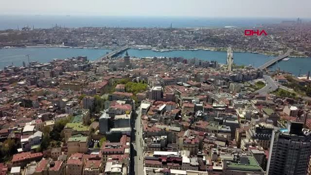 EMİNÖNÜ VE KARAKÖY'DEKİ SAKİNLİK HAVADAN GÖRÜNTÜLENDİ