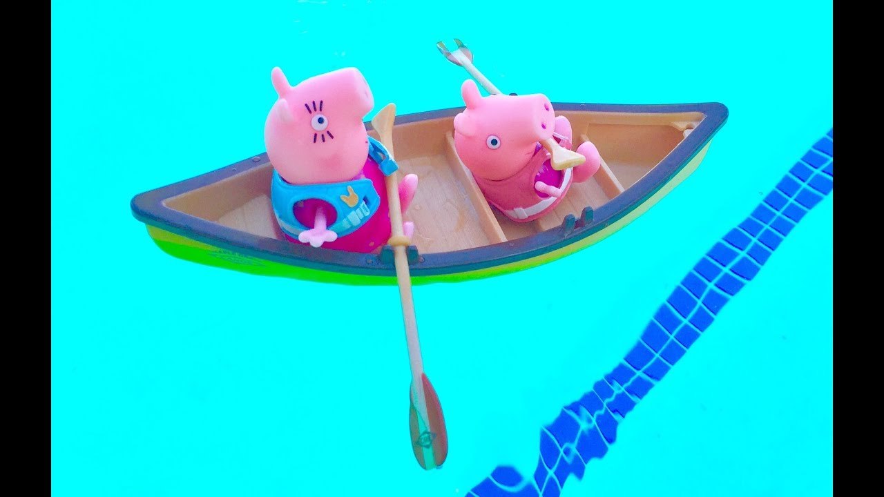 PEPPA PIG TOYS Pool Water Canoe Ride Videos for Kids video Dailymotion