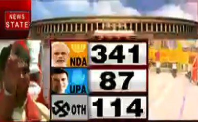 Lok Sabha Election Result 2019 : BJP ऑफिस के बाहर जश्न का माहौल