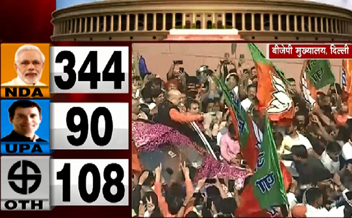 Lok Sabha Election 2019 : BJP ऑफिस में फूलों से स्वागत हुआ Amit shah का