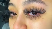 These superlong eyelash extensions are mesmerizing