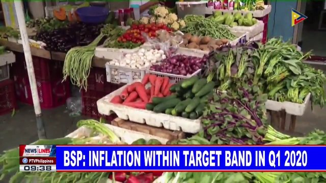 BSP: Inflation within target band in Q1 2020