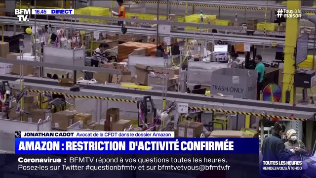 Me Cadot: Amazon n'a pas mis en oeuvre les mesures de prévention suffisantes pour ses salariés