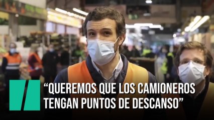 Casado pide al Gobierno "que los camioneros tengan puntos de descanso"
