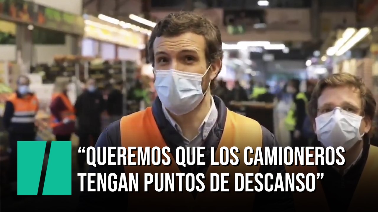 Casado pide al Gobierno "que los camioneros tengan puntos de descanso"