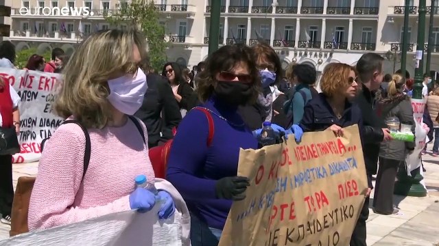 Αθήνα: Διαμαρτυρία εν μέσω καραντίνας