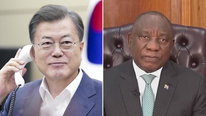 문 대통령, 남아공 정상과 통화..."참전국 마스크 지원 검토" / YTN