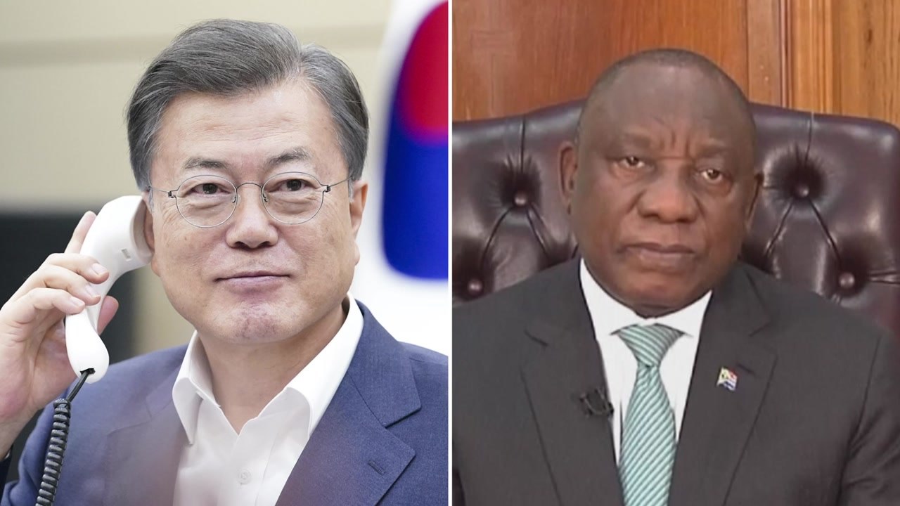 문 대통령, 남아공 정상과 통화..."참전국 마스크 지원 검토" / YTN