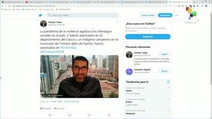 Asesinan a tres líderes sociales colombianos en Nariño