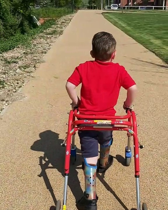 Worthing boy with spina bifida follows in Captain Tom Moore's footsteps to raise money for NHS