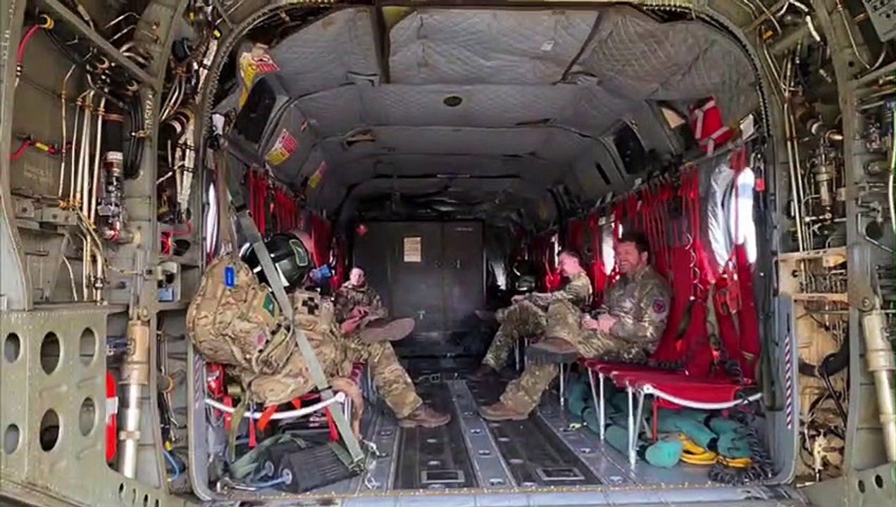 RAF helicopter lands in Sunderland for NHS visit