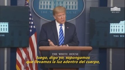 Trump sugiere tratar el coronavirus con "una inyección" de "desinfectante"