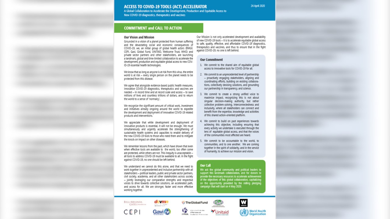 La OMS lanza una alianza global contra el coronavirus