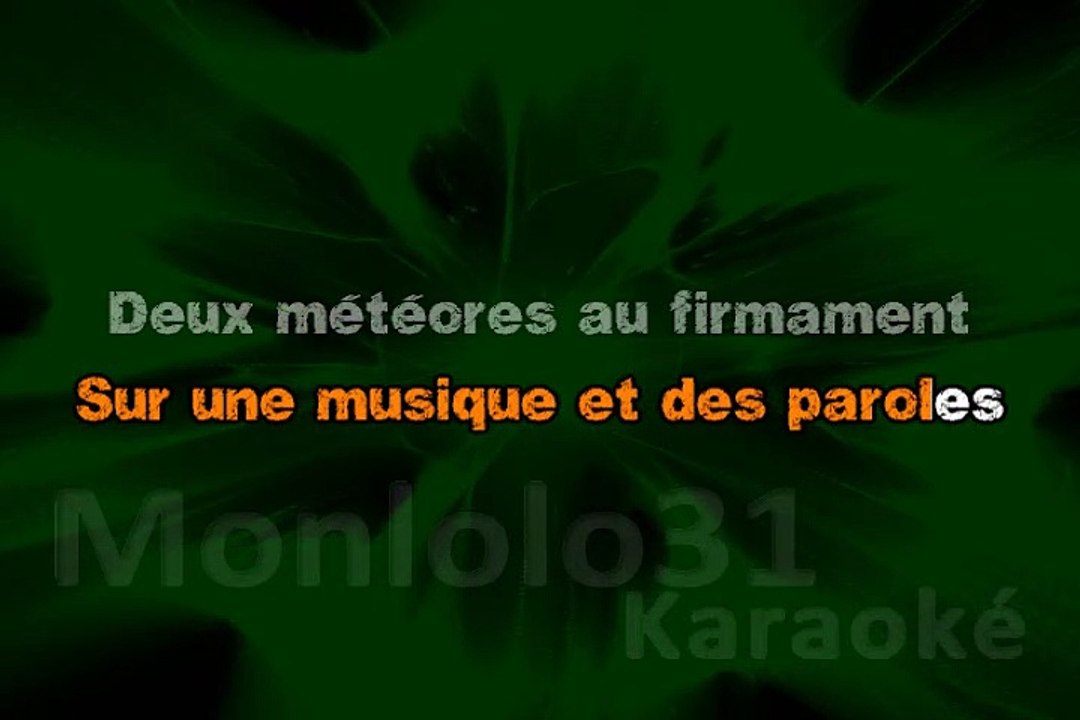 karaoké Michel Sardou - mélodie pour Elodie