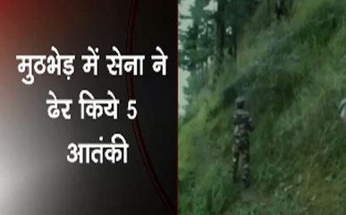 जम्मू-कश्मीर: तंगधार में सेना से मुठभेड़ में पांच आतंकी ढेर