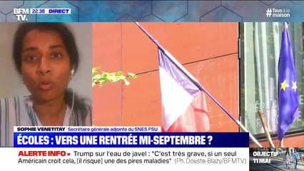 Réouverture des écoles: pour Sophie Venetitay, les enseignants sont "dans le flou le plus total"