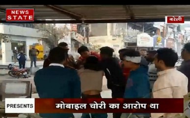 ये तो हद हो गई: पुलिस स्टेशन में लोगों ने युवक की धुनाई की, मोबाइल चोरी का आरोप