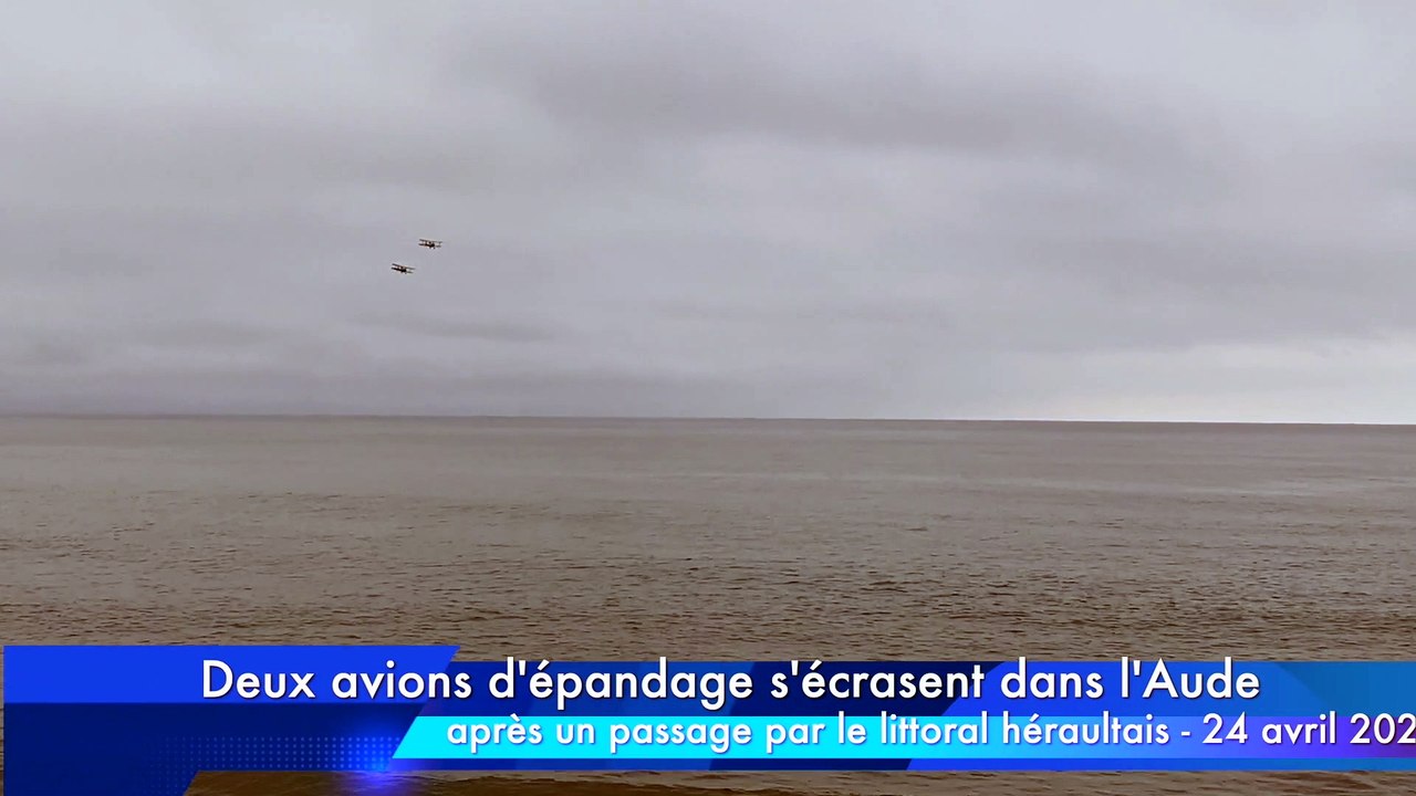 Deux avions d'épandage s'écrasent dans l'Aude après un passage sur le littoral héraultais - 24 avril 2020