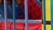 Children playing in the amusement park  