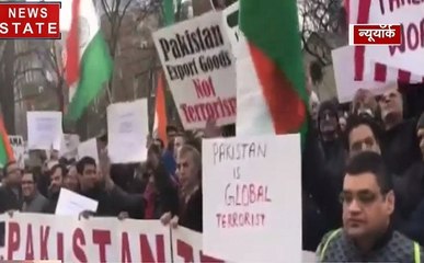 Pulwama attack:पाकिस्तान के खिलाफ न्यूयॉर्क में लोगों ने किया प्रदर्शन, लोगों ने की पाकिस्तान को ब्लैक लिस्ट करने की मांग