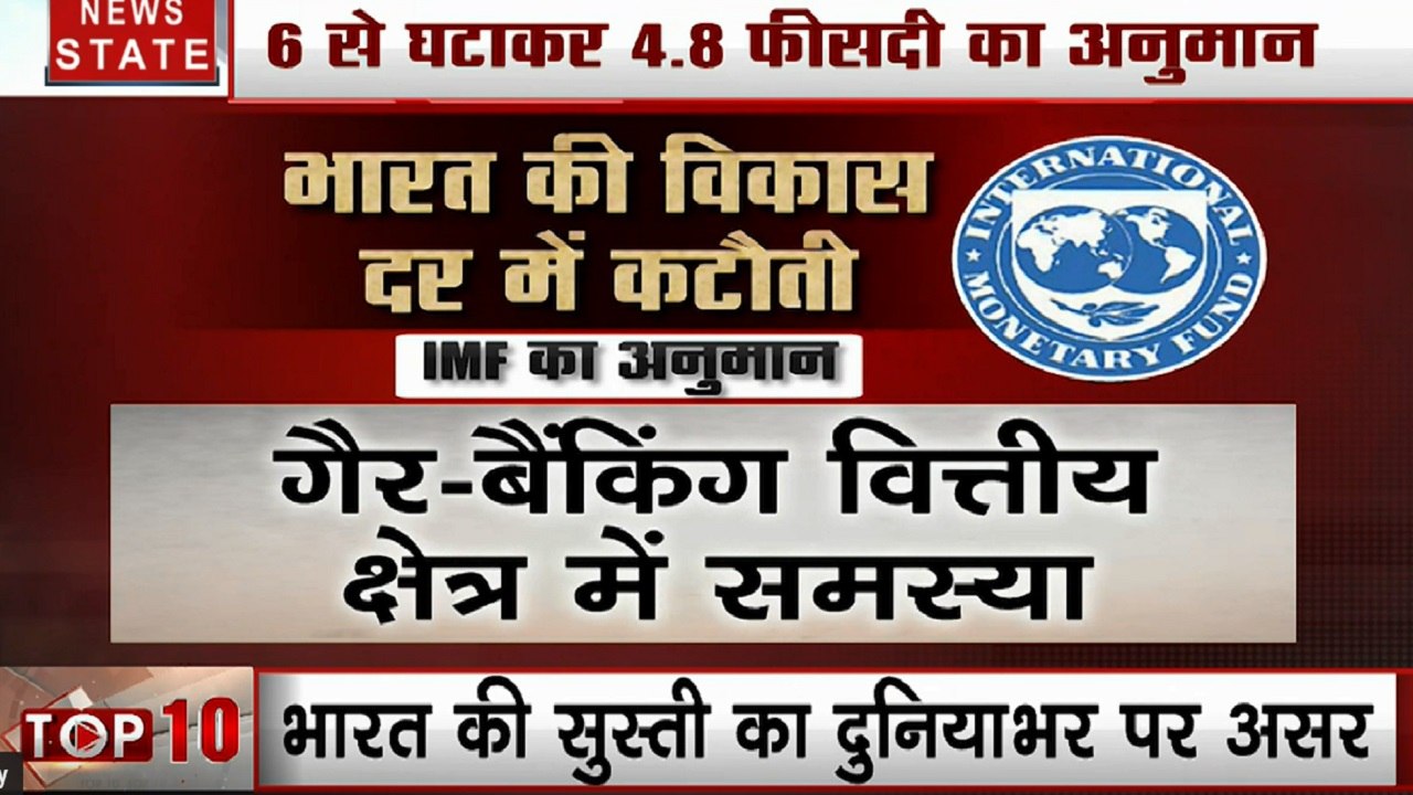 IMF ने घटाई भारत की विकास दर, 6 से 4.8 फीसदी का अनुमान, दुनिया की अर्थव्यवस्था पर पड़ा असर
