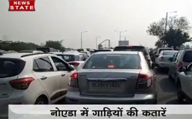 दिल्ली-एनसीआर में ट्रैफिक जाम, गाड़ियां रेंगने को मजबूर